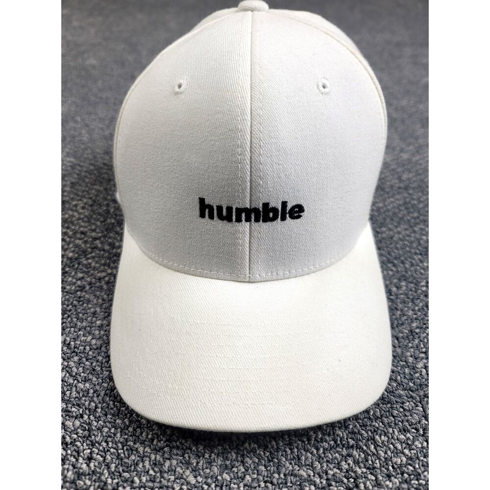 Humble Embroidery Spell Out White Flex Fit L/XL Hat Baseball Cap
